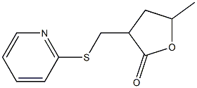 Dihydro-3-[(2-pyridinylthio)methyl]-5-methylfuran-2(3H)-one Struktur