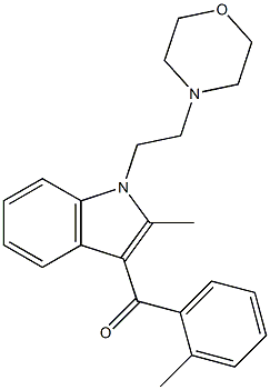 3-(2-Methylbenzoyl)-2-methyl-1-[2-morpholinoethyl]-1H-indole Struktur