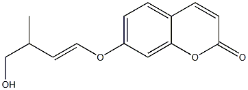 7-[[(E)-4-Hydroxy-3-methyl-1-butenyl]oxy]-2H-1-benzopyran-2-one Struktur