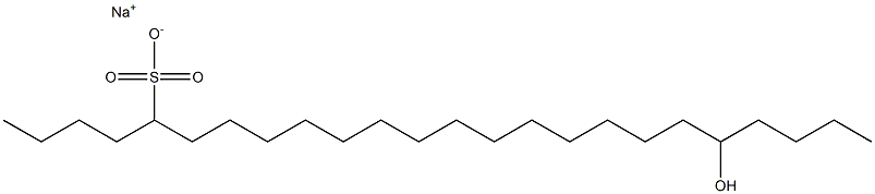 20-ヒドロキシテトラコサン-5-スルホン酸ナトリウム 化学構造式