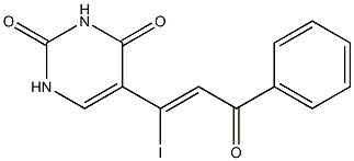 5-[1-Iodo-3-oxo-3-phenyl-1-propenyl]pyrimidine-2,4(1H,3H)-dione Structure