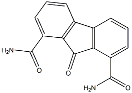 9-オキソ-9H-フルオレン-1,8-ジカルボアミド 化学構造式
