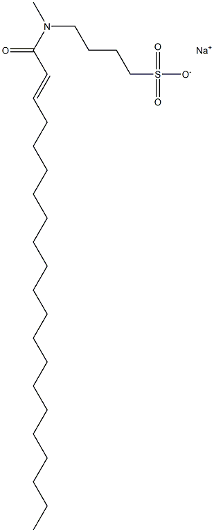 4-[N-(1-Oxo-2-henicosen-1-yl)-N-methylamino]-1-butanesulfonic acid sodium salt Structure