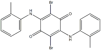 2,5-Bis[(2-methylphenyl)amino]-3,6-dibromo-2,5-cyclohexadiene-1,4-dione Structure