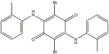 2,5-Bis[(2-methylphenyl)amino]-3,6-dibromo-2,5-cyclohexadiene-1,4-dione,,结构式