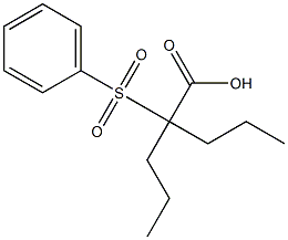 2-Propyl-2-phenylsulfonylpentanoic acid,,结构式