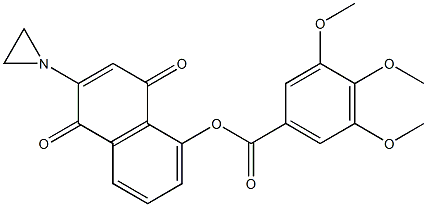2-(1-Aziridinyl)-5-(3,4,5-trimethoxybenzoyloxy)-1,4-naphthoquinone Structure