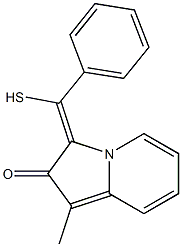 1-Methyl-3-[mercapto(phenyl)methylene]indolizin-2(3H)-one,,结构式