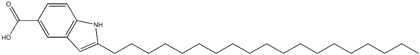 2-Nonadecyl-1H-indole-5-carboxylic acid Structure