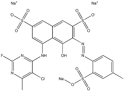 5-(5-Chloro-2-fluoro-6-methylpyrimidin-4-ylamino)-4-hydroxy-3-[4-methyl-2-(sodiosulfo)phenylazo]-2,7-naphthalenedisulfonic acid disodium salt