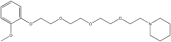 1-[2-[2-[2-[2-(o-Methoxyphenoxy)ethoxy]ethoxy]ethoxy]ethyl]piperidine,,结构式