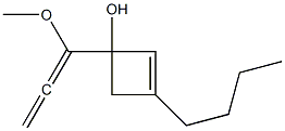 1-(1-Methoxy-1,2-propadienyl)-3-butyl-2-cyclobuten-1-ol,,结构式