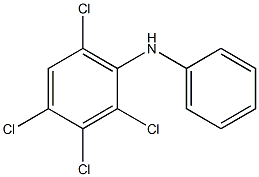 2,3,4,6-テトラクロロフェニルフェニルアミン 化学構造式