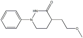 4-(2-メトキシエチル)-1-フェニルテトラヒドロピリダジン-3(2H)-オン 化学構造式