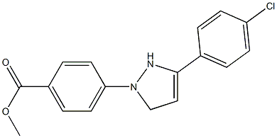 4-[3-(4-Chlorophenyl)-3-pyrazolin-1-yl]benzoic acid methyl ester,,结构式