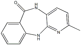 5,11-Dihydro-2-methyl-6H-pyrido[2,3-b][1,4]benzodiazepin-6-one Struktur