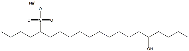 16-Hydroxyicosane-5-sulfonic acid sodium salt Struktur