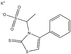 1-(4-Phenyl-2-thioxo-4-thiazolin-3-yl)ethanesulfonic acid potassium salt Structure
