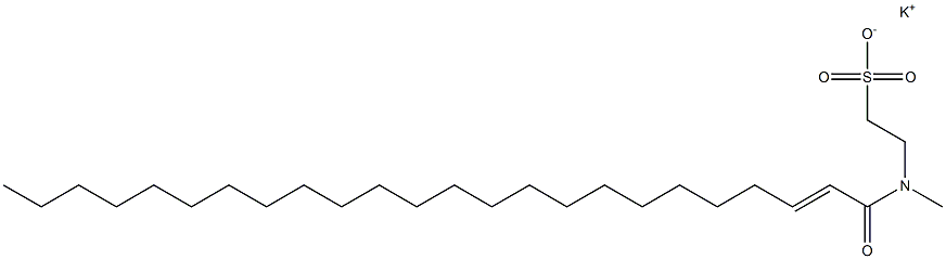 N-(1-オキソ-2-テトラコセン-1-イル)-N-メチルタウリンカリウム 化学構造式