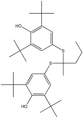 4,4'-(Pentane-2,2-diylbisthio)bis(2,6-di-tert-butylphenol) Structure