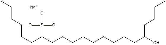 17-Hydroxyhenicosane-7-sulfonic acid sodium salt 结构式