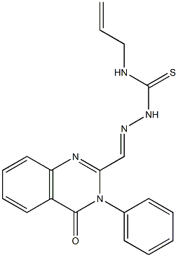 3-(Phenyl)-2-[[[allylamino]thiocarbonylamino]iminomethyl]quinazolin-4(3H)-one,,结构式