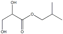 (+)-D-グリセリン酸イソブチル 化学構造式