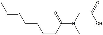 N-Methyl-N-(6-octenoyl)aminoacetic acid Struktur