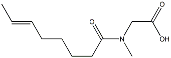 N-Methyl-N-(6-octenoyl)aminoacetic acid Structure