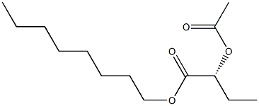 [R,(+)]-2-Acetyloxybutyric acid octyl ester Struktur