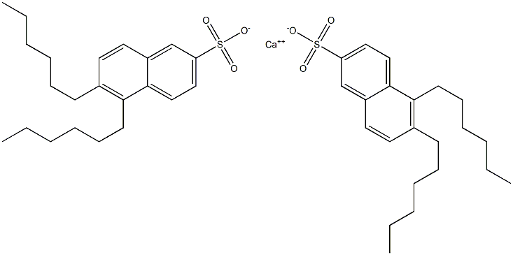 Bis(5,6-dihexyl-2-naphthalenesulfonic acid)calcium salt,,结构式