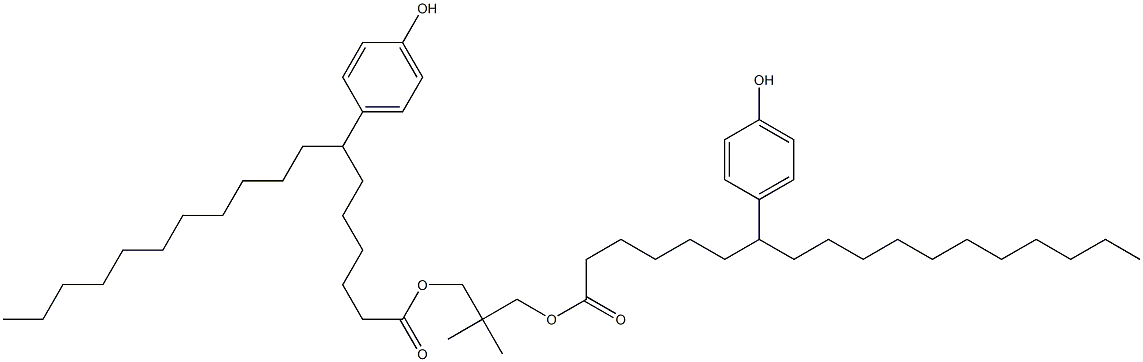 2,2-ジメチルトリメチレン=ビス[7-(p-ヒドロキシフェニル)ステアラート] 化学構造式