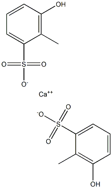Bis(3-hydroxy-2-methylbenzenesulfonic acid)calcium salt Struktur