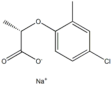 [S,(-)]-2-(4-Chloro-2-methylphenoxy)propionic acid sodium salt Structure