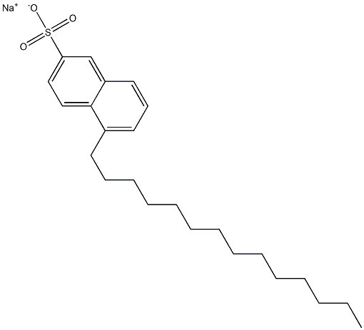 5-Tetradecyl-2-naphthalenesulfonic acid sodium salt Structure