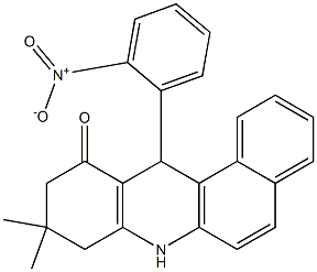 7,8,9,12-Tetrahydro-9,9-dimethyl-12-(2-nitrophenyl)benz[a]acridin-11(10H)-one,,结构式