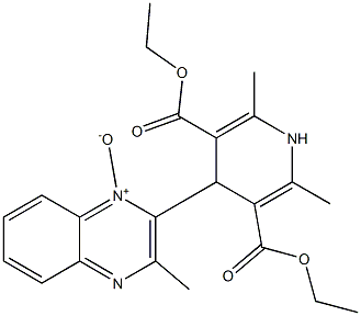 1,4-Dihydro-4-[[3-methylquinoxaline 1-oxide]-2-yl]-2,6-dimethylpyridine-3,5-dicarboxylic acid diethyl ester Structure