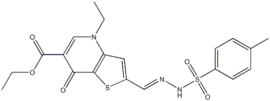  2-[(2-Tosylhydrazono)methyl]-4-ethyl-7-oxothieno[3,2-b]pyridine-6-carboxylic acid ethyl ester