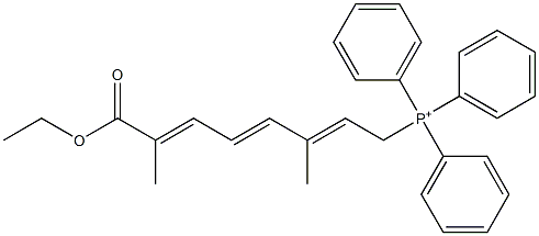 (8-Ethoxy-3,7-dimethyl-8-oxo-2,4,6-octatrienyl)triphenylphosphonium 结构式