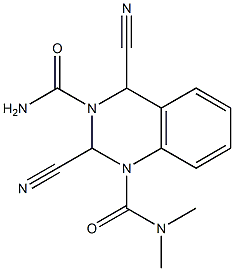 2,4-Dicyano-1,2,3,4-tetrahydro-N,N-dimethylquinazoline-1,3-dicarboxamide 结构式