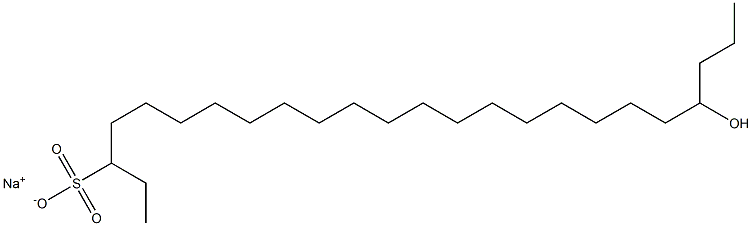 21-Hydroxytetracosane-3-sulfonic acid sodium salt 结构式