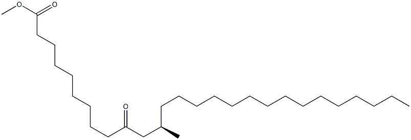 [R,(+)]-12-メチル-10-オキソヘプタコサン酸メチル 化学構造式