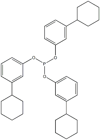 Phosphorous acid tris(3-cyclohexylphenyl) ester Structure