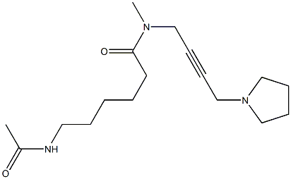 N-Methyl-N-[4-(1-pyrrolidinyl)-2-butynyl]-6-(acetylamino)hexanamide Structure