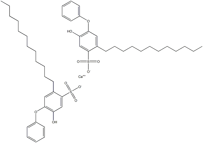 Bis(6-hydroxy-3-dodecyl[oxybisbenzene]-4-sulfonic acid)calcium salt Structure