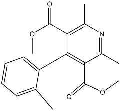 2,6-Dimethyl-4-(2-methylphenyl)-3,5-pyridinedicarboxylic acid dimethyl ester 结构式