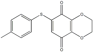 2,3-Dihydro-6-(4-methylphenylthio)-1,4-benzodioxin-5,8-dione Struktur