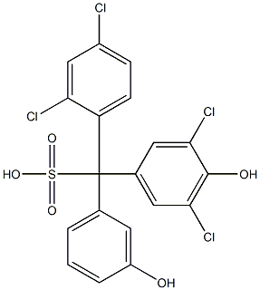 (2,4-Dichlorophenyl)(3,5-dichloro-4-hydroxyphenyl)(3-hydroxyphenyl)methanesulfonic acid