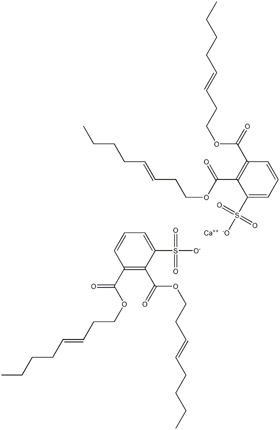 Bis[2,3-di(3-octenyloxycarbonyl)benzenesulfonic acid]calcium salt 结构式