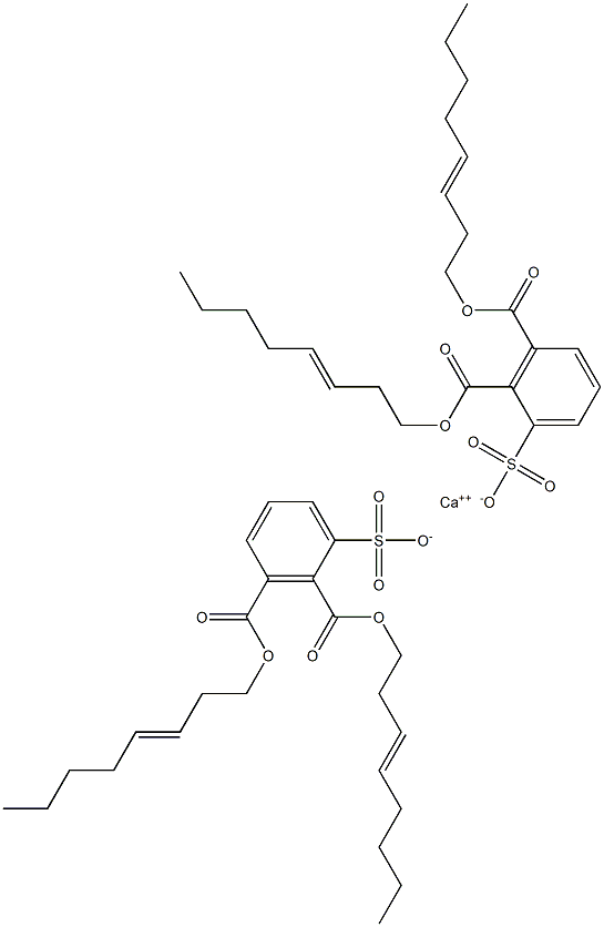 Bis[2,3-di(3-octenyloxycarbonyl)benzenesulfonic acid]calcium salt,,结构式